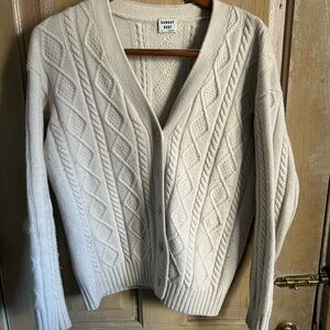 Sunday Best Ivory Cable Knit Cardigan